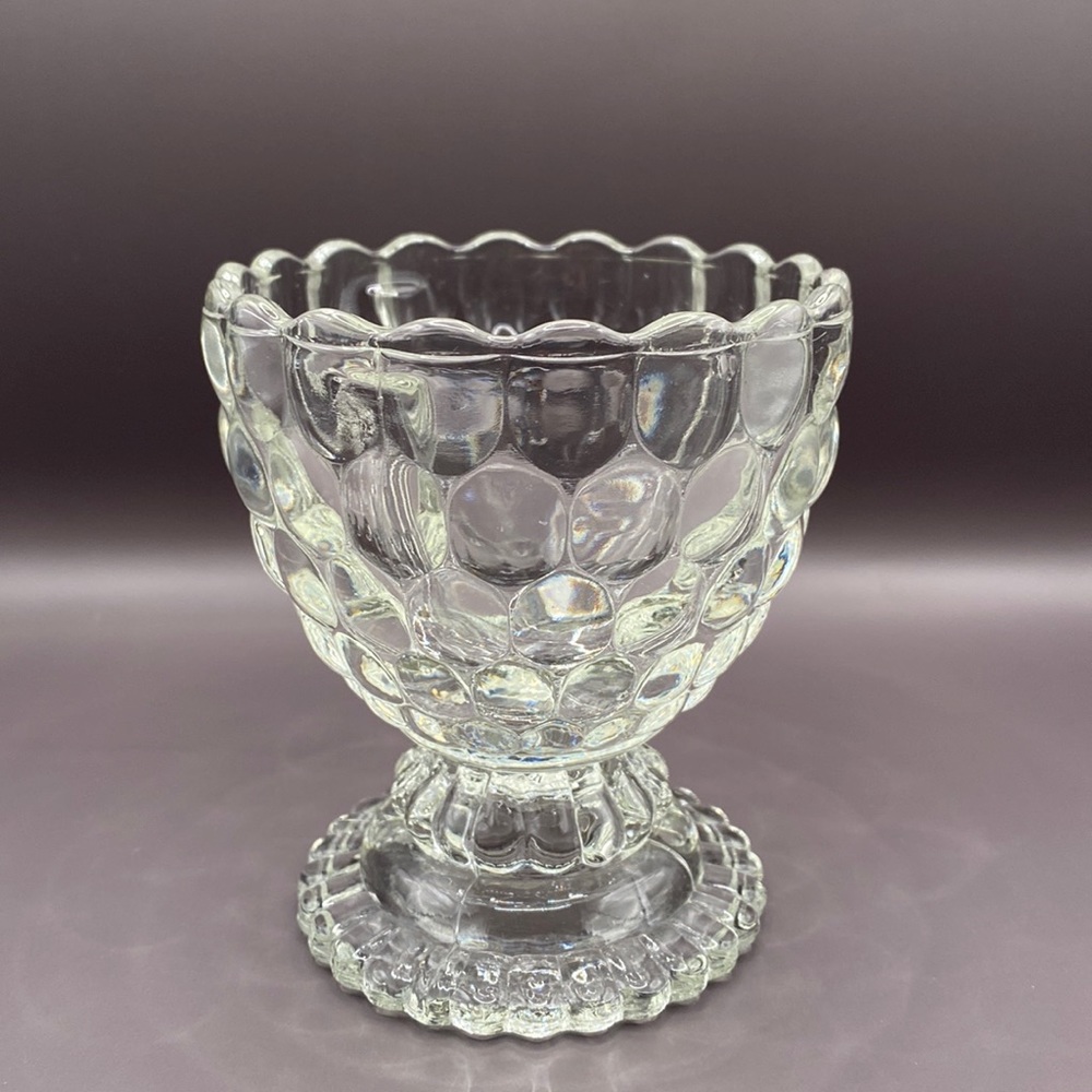 Vintage Avon Clear Glass Bubble Dish